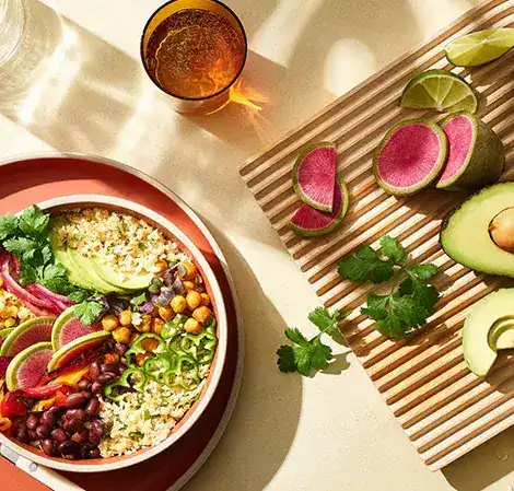 Cilantro Lime Cauliflower Rice Bowls