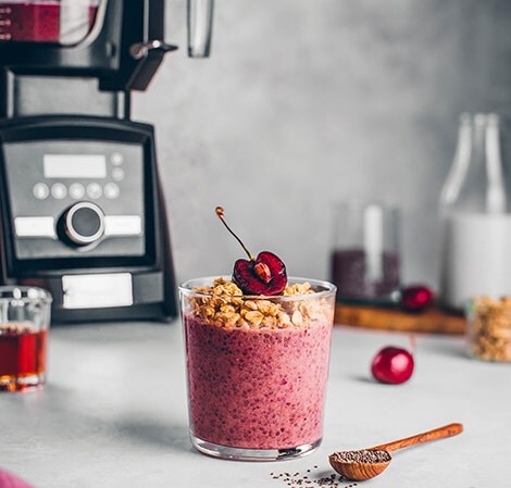 Dark Cherry Breakfast Chia Pudding
