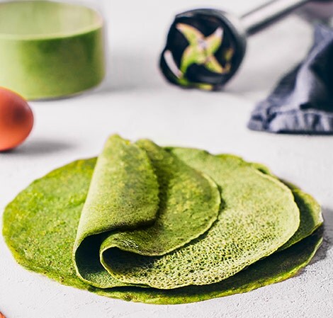 Spinach and Flax Crepes