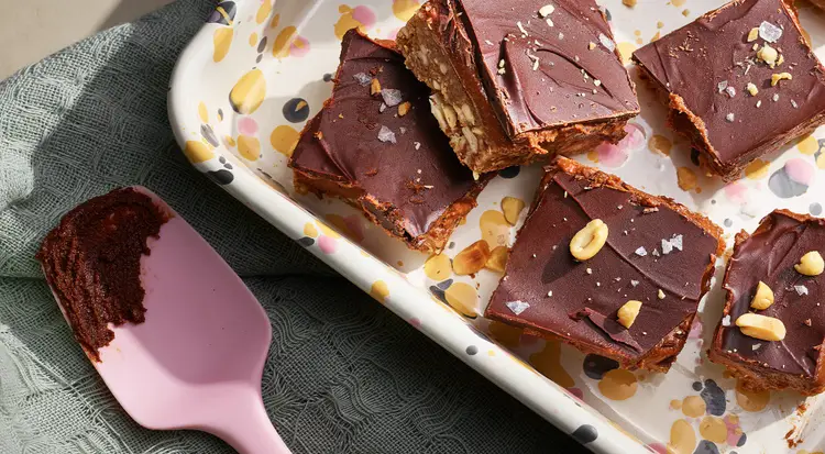 carrés de brownie au beurre d'arachide