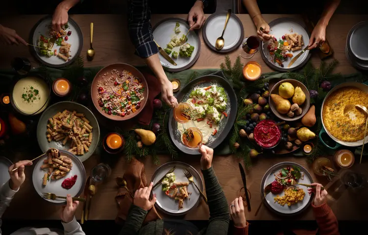 Décoration de table pour les fêtes de fin d'année 2021