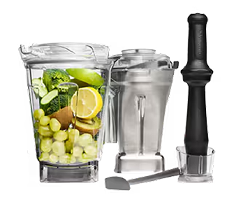 récipient pour fruits et herbes, contenant en acier inoxydable avec support pour pilon