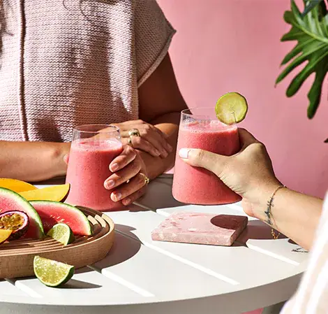 Smoothie fraise-fruit de la passion