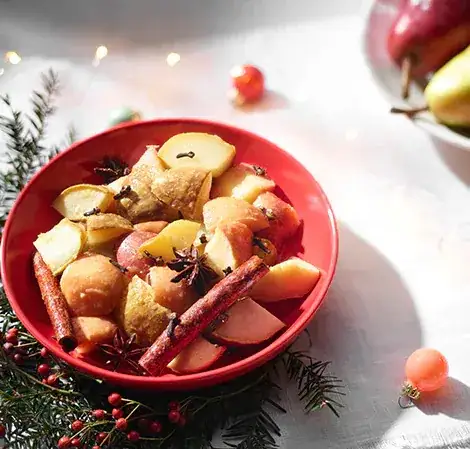 Fruits d'hiver rôtis au miel et aux agrumes