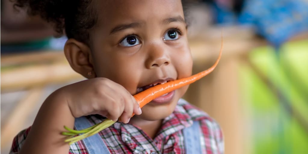 Image of Baby Eating Carrot