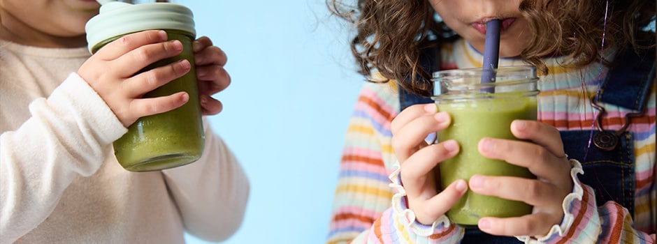 Children Drinking Smoothies