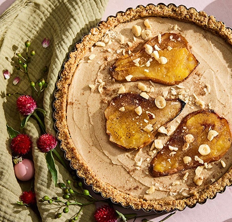 Pear Hazelnut Cream Tart