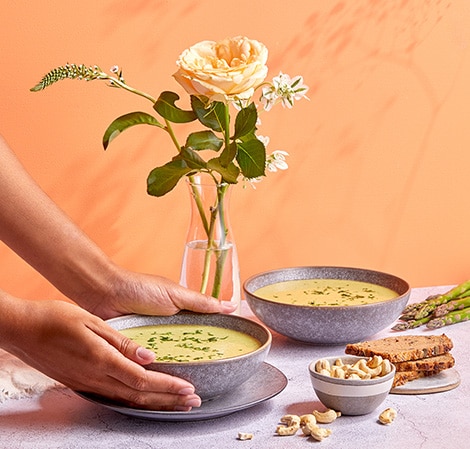 Asparagus and Cashew Cream Soup