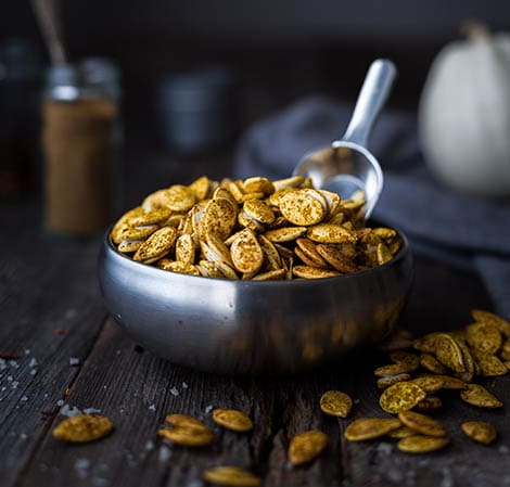 Recette de graines de citrouille rôties au cari