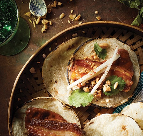 Pork Belly Tacos with Hibiscus Mole Recipe