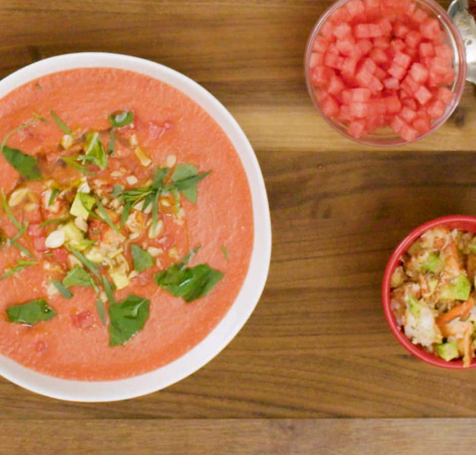 Recept voor gazpacho met watermeloen