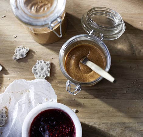 almond butter in a jar