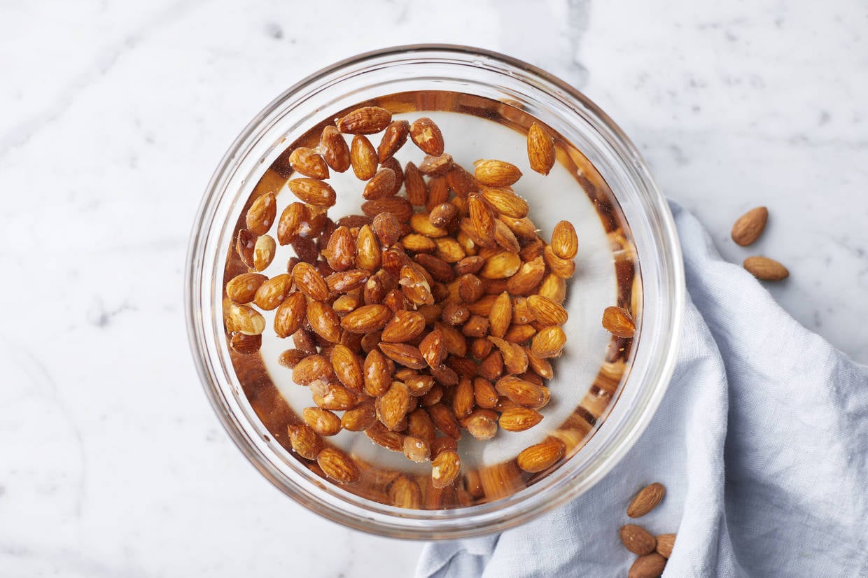 almonds in a jar