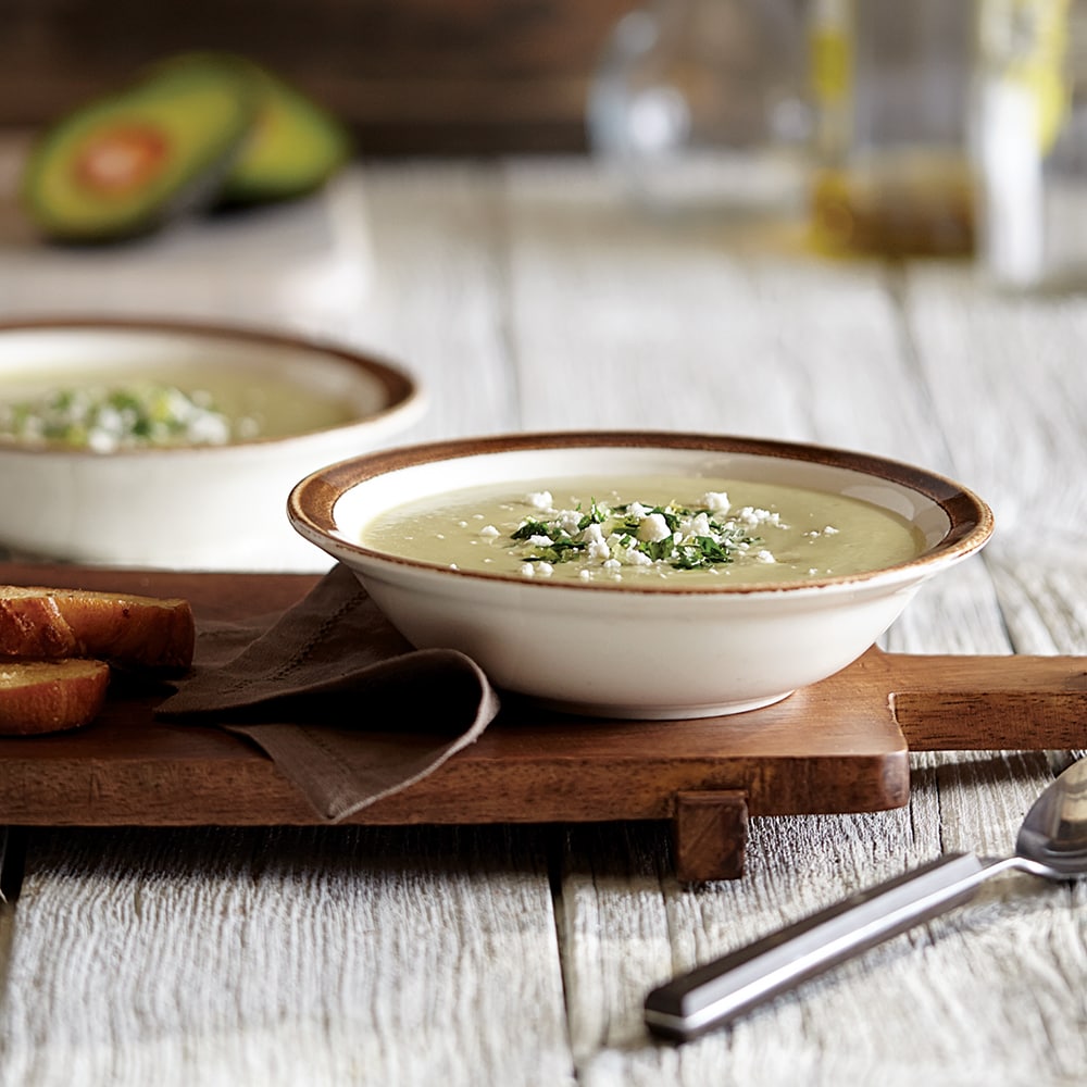 Avocado Bean Soup with Fresh Herb Relish