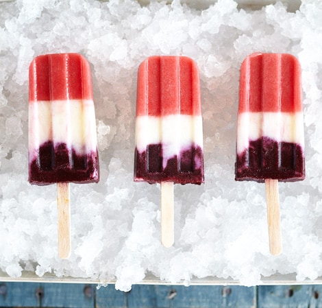 Red, White & Blue Popsicles