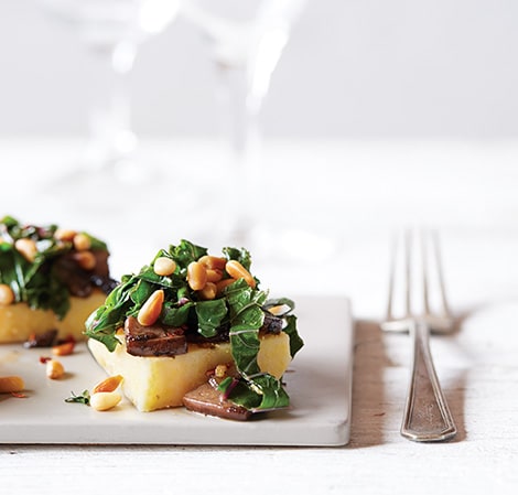 Spicy Kale with Polenta