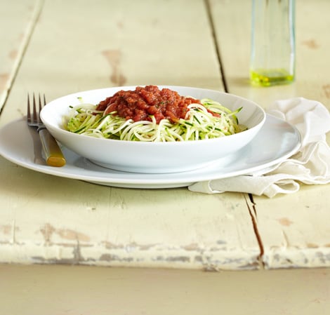 Zucchini Pasta with Pomodoro Sauce