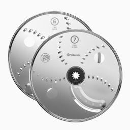 Food Processor Attachment Reversible Fine Shred and Ultra-Thin Slice Disc