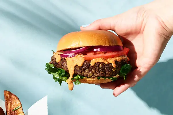 hamburguesa de champiñones