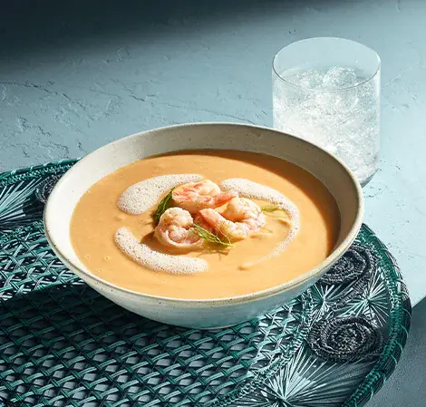 Bisque de camarones