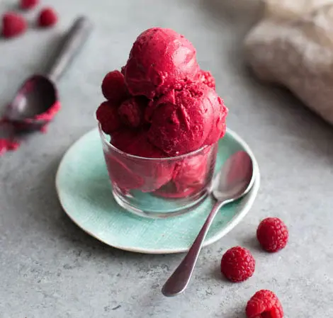 Helado de frambuesa