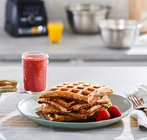 Vegan Whole Wheat Almond Banana Waffles
