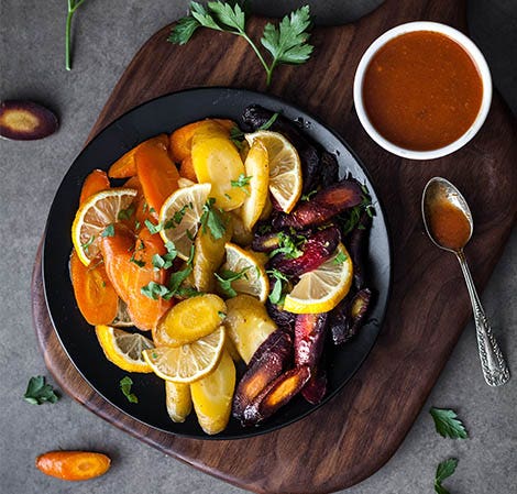 Harissa & Maple Glazed Carrots